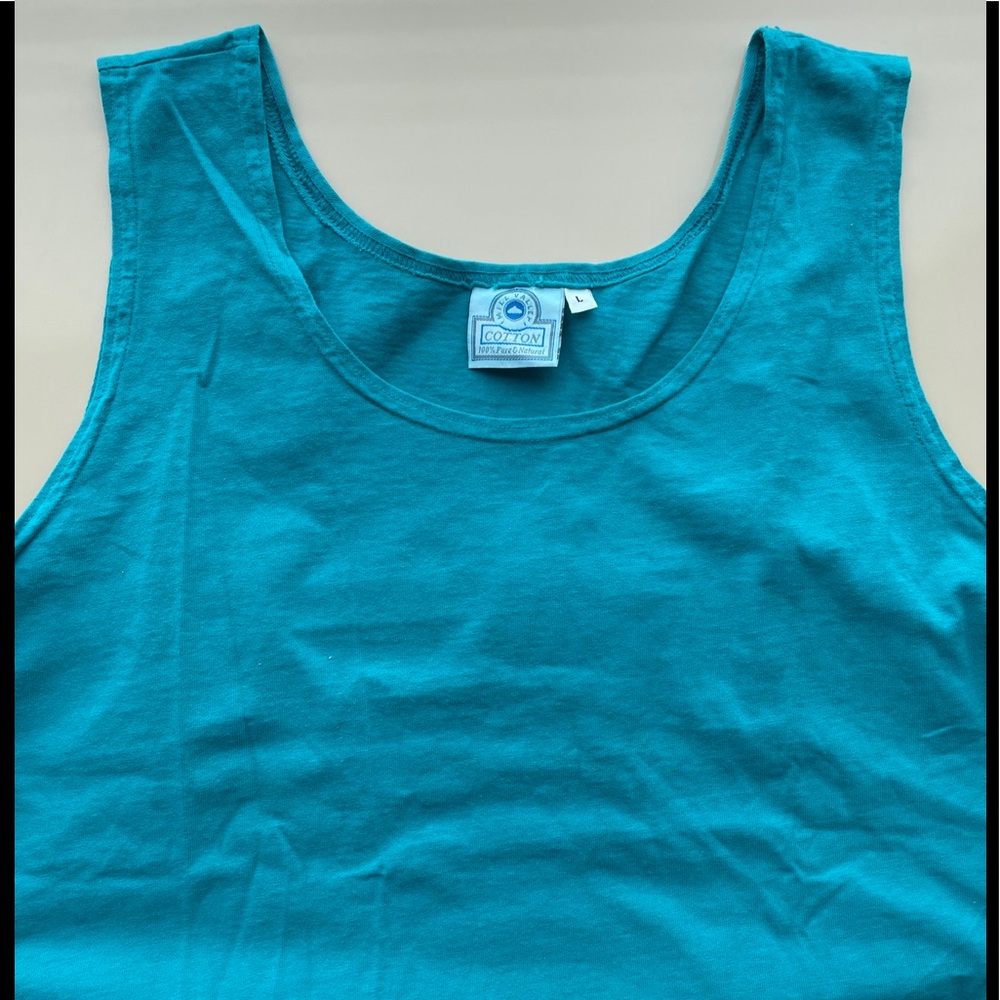 Mill Valley Cotton Tank cotton green women Large pre shrunk EUC soft